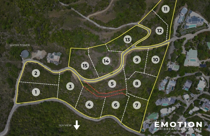 15 terrains vue mer - ANSE MARCEL